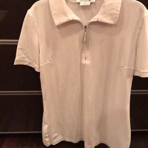 White Lacoste shirt